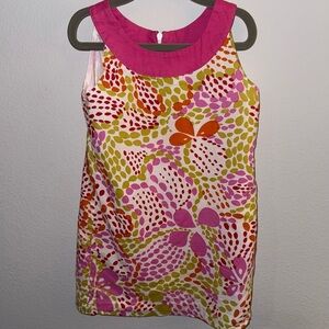 Vibrant Pink and Orange Kids Casual Dress